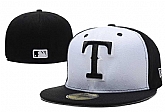 Texas Rangers Fresh Logo White Black Fitted Hat LX,baseball caps,new era cap wholesale,wholesale hats